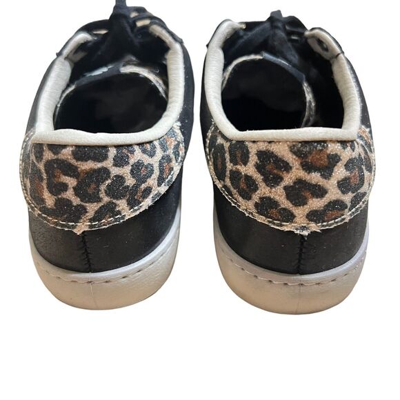 Victoria Leather Black Metallic Leopard Sneakers Sz 39 US 8 Made in Spain - Picture 7 of 7